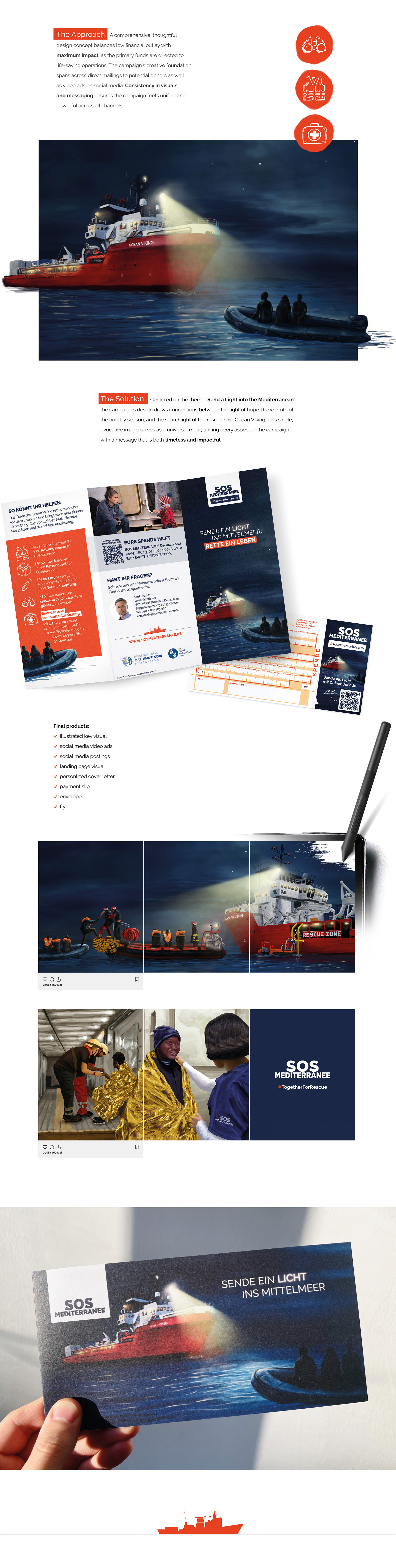 sos mediterranee, online campaign, illustration, strategy, animation